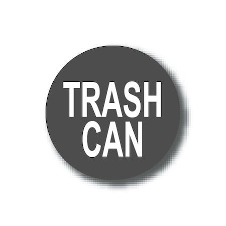 Ergomat 16in CIRCLE SIGNS - Trash Can DSV-SIGN 256 #1862 -UEN